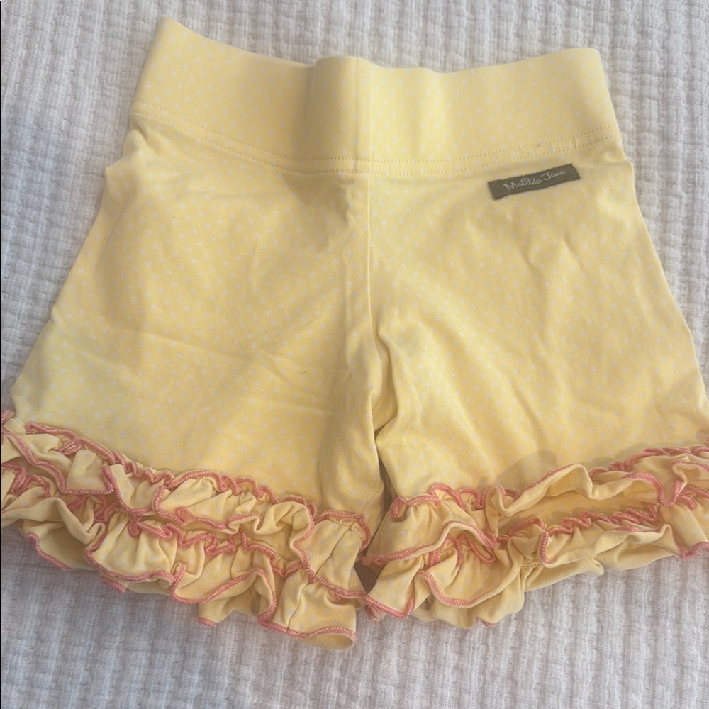 Yellow Ruffle Shorts